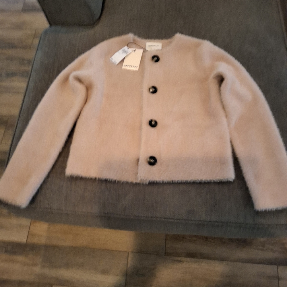 Dusty Pink Cardigan With Short Sleeve Top